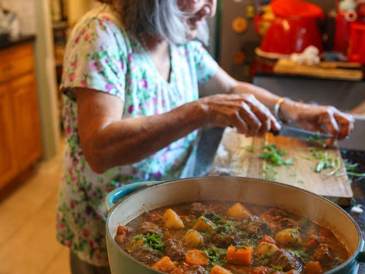 Grandparents mealtimes winter stew