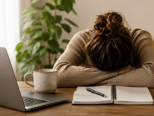 A tired woman