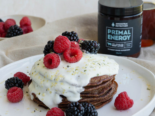 Cacao Pancakes Yoghurt Fruit