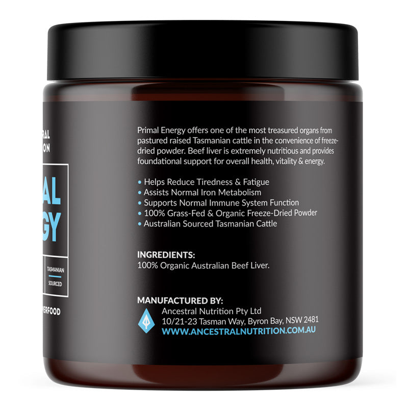 Primal Energy Grass Fed Beef Liver Powder (Box of 6)