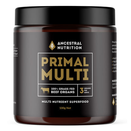 Primal Multi Grass-Fed Beef Organ Powder (Box of 6)