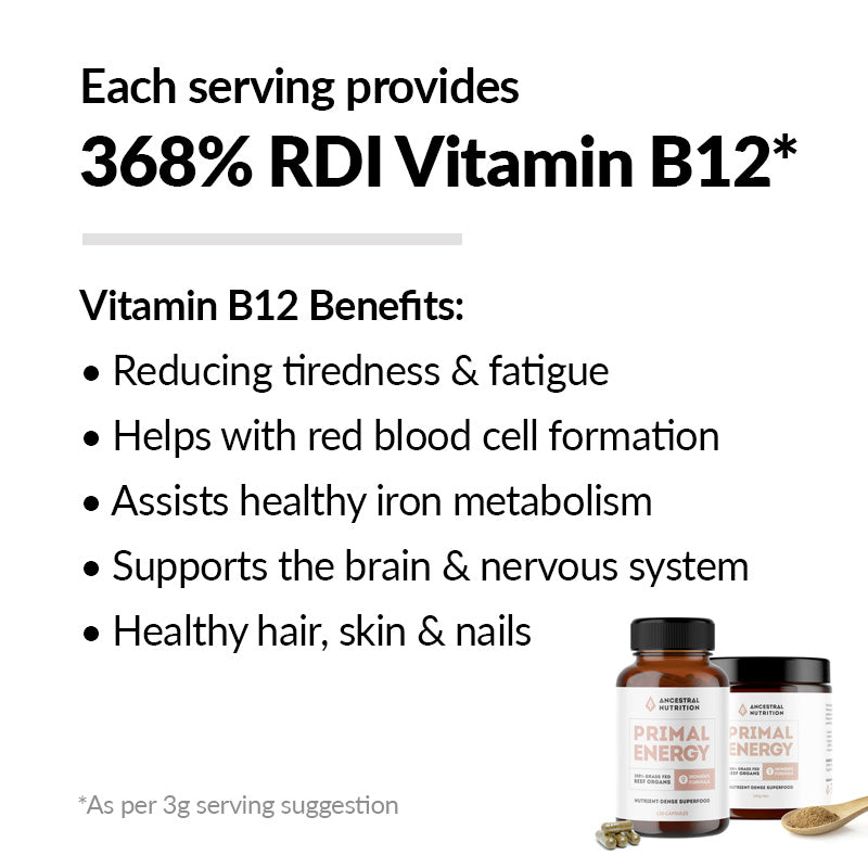 Primal Energy Women - Grass Fed Beef Organs – Ancestral Nutrition