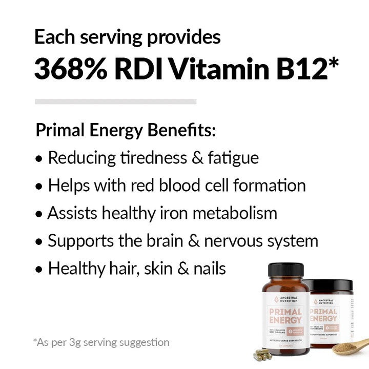 Primal Energy Women - Grass Fed Beef Organs