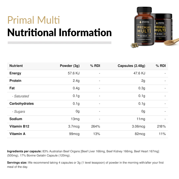 Primal Multi Beef Organs RDI